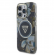 Guess IML Glitter Magnolia och Triangle Logo MagSafe Fodral för iPhone 16 Pro Svart