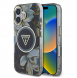 Guess IML Glitter Magnolia och Triangle Logo MagSafe Fodral för iPhone 16 Svart