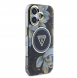 Guess IML Glitter Magnolia och Triangle Logo MagSafe Fodral för iPhone 16 Svart