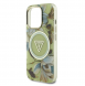 Guess IML Glitter Magnolia och Triangle Logo MagSafe Fodral för iPhone 16 Pro Green