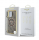 Guess IML 4G Glitter och Triangle Logo MagSafe Fodral för iPhone 16 Pro Max Brun