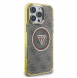 Guess IML 4G Glitter och Triangle Logo MagSafe Fodral för iPhone 16 Pro Brown