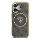 Guess IML 4G Glitter och Triangle Logo MagSafe Fodral för iPhone 16 Brun