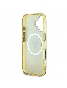 Guess IML 4G Glitter och Triangle Logo MagSafe Fodral för iPhone 16 Brun