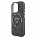 Guess IML 4G Glitter och Triangle Logo MagSafe Fodral för iPhone 16 Pro Max Svart