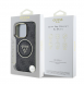 Guess IML 4G Glitter och Triangle Logo MagSafe Fodral för iPhone 16 Pro Max Svart