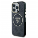 Guess IML 4G Glitter och Triangle Logo MagSafe Fodral för iPhone 16 Pro Svart