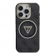 Guess IML 4G Glitter och Triangle Logo MagSafe Fodral för iPhone 16 Pro Svart