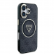 Guess IML 4G Glitter och Triangle Logo MagSafe Fodral för iPhone 16 Svart