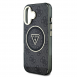 Guess IML 4G Glitter och Triangle Logo MagSafe Fodral för iPhone 16 Svart