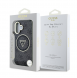 Guess IML 4G Glitter och Triangle Logo MagSafe Fodral för iPhone 16 Svart