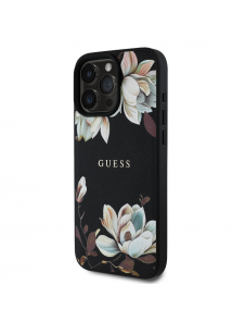 Guess PU Grained Magnolia MagSafe Fodral för iPhone 16 Pro Max Svart