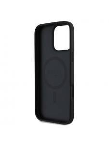 Guess PU Grained Magnolia MagSafe Fodral för iPhone 16 Pro Svart