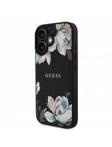 Guess PU Grained Magnolia MagSafe Fodral till iPhone 16 Svart