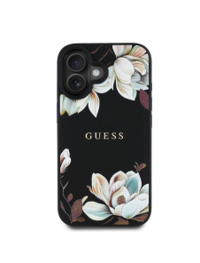 Guess PU Grained Magnolia MagSafe Fodral till iPhone 16 Svart