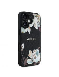 Guess PU Grained Magnolia MagSafe Fodral till iPhone 16 Svart
