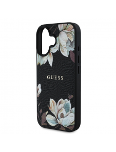 Guess PU Grained Magnolia MagSafe Fodral till iPhone 16 Svart