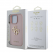 Guess PU Grained 4G metalllogofodral för iPhone 16 Pro Pink
