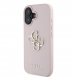 Guess PU Grained 4G metalllogofodral för iPhone 16 Rosa
