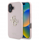 Guess PU Grained 4G metalllogofodral för iPhone 16 Rosa