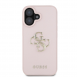 Guess PU Grained 4G metalllogofodral för iPhone 16 Rosa