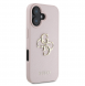 Guess PU Grained 4G metalllogofodral för iPhone 16 Rosa