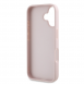 Guess PU Grained 4G metalllogofodral för iPhone 16 Rosa