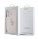 Guess PU Grained 4G metalllogofodral för iPhone 16 Rosa