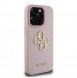 Guess PU Grained 4G metalllogofodral för iPhone 15 Pro Max Rosa