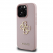 Guess PU Grained 4G metalllogofodral för iPhone 15 Pro Pink