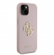 Guess PU Grained 4G metalllogofodral för iPhone 15 Rosa