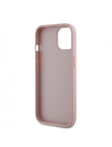 Guess PU Grained 4G metalllogofodral för iPhone 15 Rosa