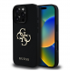 Guess PU Grained 4G metalllogofodral för iPhone 16 Pro Max Svart