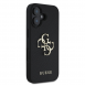 Guess PU Grained 4G metalllogofodral för iPhone 16 Svart