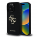 Guess PU Grained 4G metalllogofodral för iPhone 15 Pro Max Svart