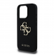 Guess PU Grained 4G metalllogofodral för iPhone 15 Pro Max Svart