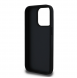 Guess PU Grained 4G metalllogofodral för iPhone 15 Pro Svart