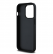 Guess PU Grained 4G metalllogofodral för iPhone 14 Pro Svart