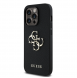 Guess PU Grained 4G metalllogofodral för iPhone 13 Pro Svart