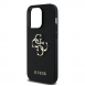 Guess PU Grained 4G metalllogofodral för iPhone 13 Pro Svart
