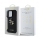 Guess PU Grained 4G metalllogofodral för iPhone 13 Pro Svart