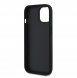 Guess PU Grained 4G metalllogofodral för iPhone 13 Svart