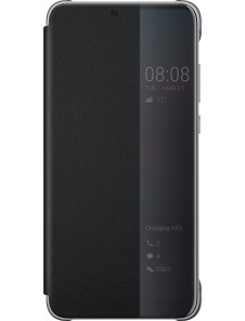 Huawei S-View Cover Vikbart Fodral Till Huawei P20 - Svart