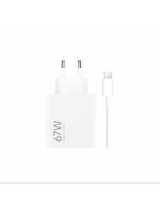 Xiaomi MDY-12-EH USB-A 67W reseladdare + datakabel USB-C 6,2A Vit