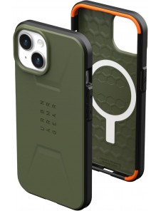 iPhone 15 Plus Civilian MagSafe Skal – Olivgrönt Skydd