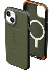 iPhone 15 Plus Civilian MagSafe Skal – Olivgrönt Skydd