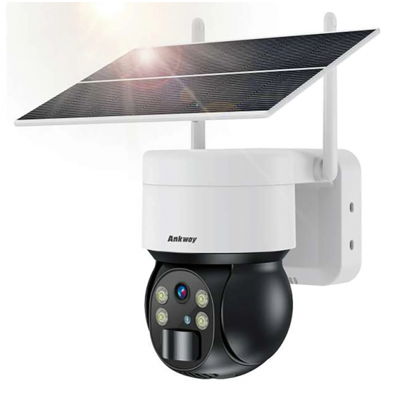 Choetech ASC006-WF solcellsdriven intelligent PTZ WiFi-kamera med 5W solpanel - vit