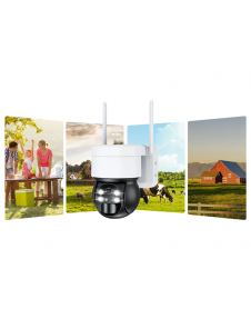 Choetech ASC006-WF solcellsdriven intelligent PTZ WiFi-kamera med 5W solpanel - vit