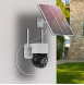 Choetech ASC006-WF solcellsdriven intelligent PTZ WiFi-kamera med 5W solpanel - vit