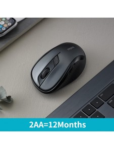 Rapoo M500 Tyst Trådlös Optisk Mus med Multilägesanslutning 2, 4 GHz och Bluetooth Svart